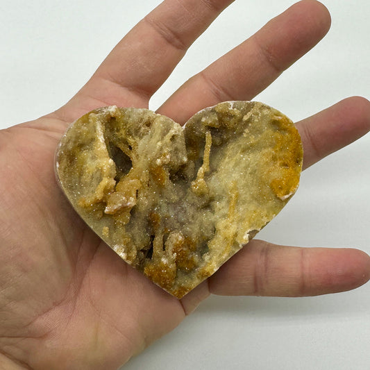 Corazón de calcedonia drusa