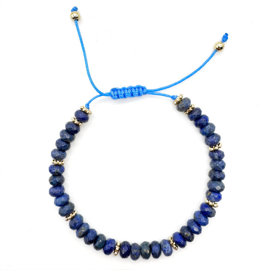 THE SHIELD Crystal Bead Bracelet (cool tones)