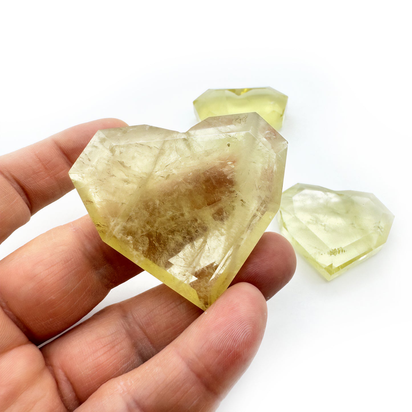 FACETED LEMON CITRINE Heart