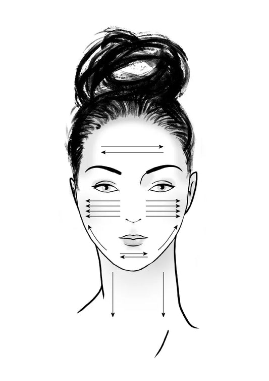 Rodillo facial de cuarzo transparente