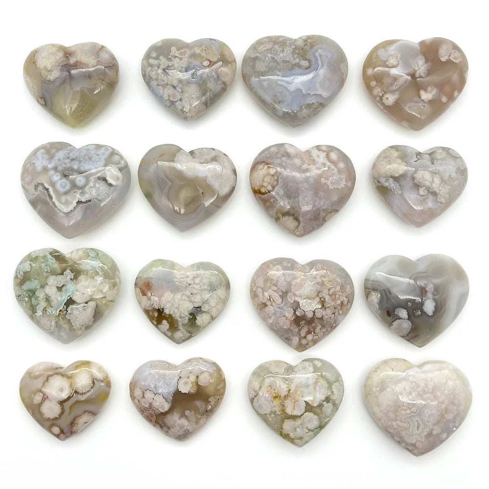FLOWER AGATE Heart