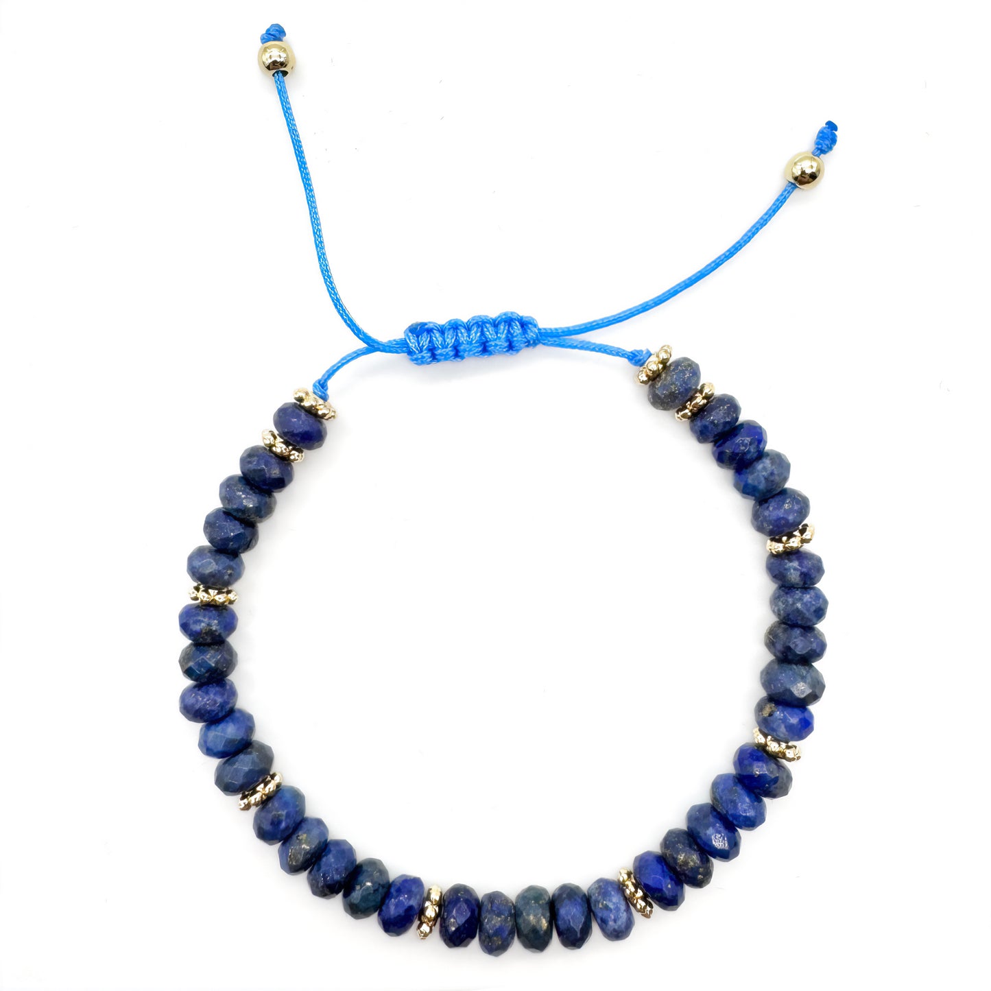 THE SHIELD Cryﬆal Bead Bracelet (cool tones)