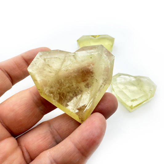 FACETED LEMON CITRINE Heart