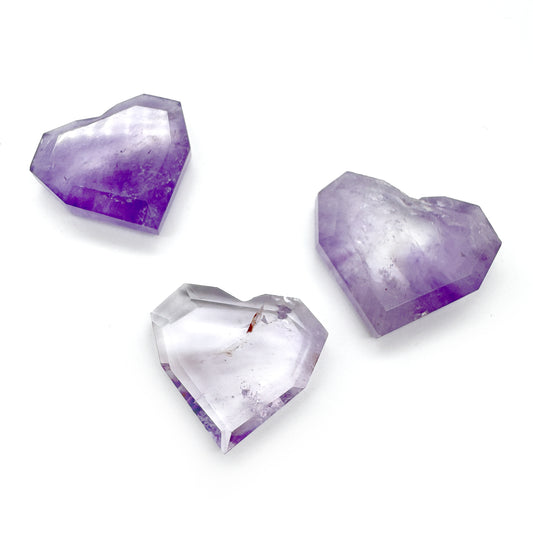 FACETED AMETHYST Heart