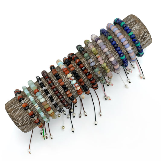 THE SHIELD Cryﬆal Bead Bracelet (mixed beads)