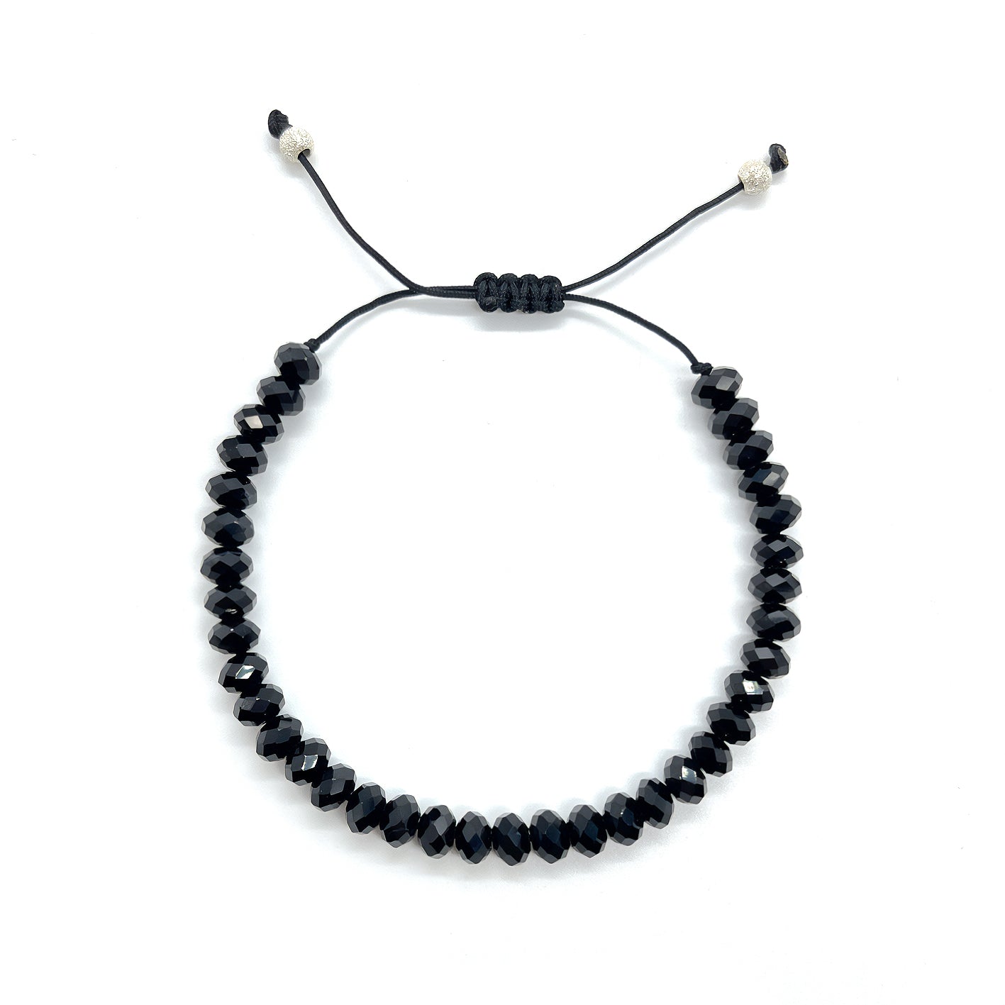 THE SHIELD Cryﬆal Bead Bracelet (cool tones)