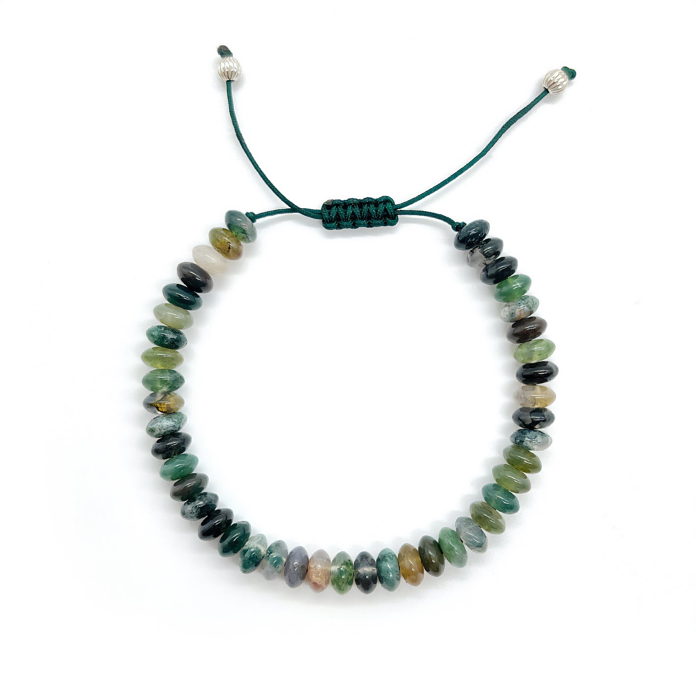 THE SHIELD Cryﬆal Bead Bracelet (cool tones)