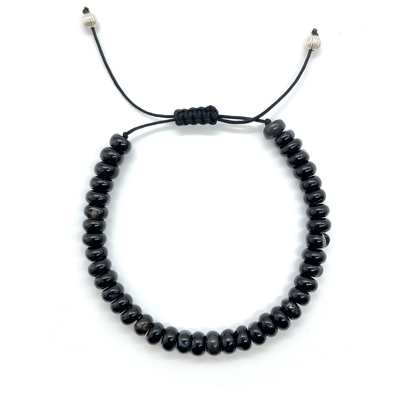 THE SHIELD Cryﬆal Bead Bracelet (cool tones)