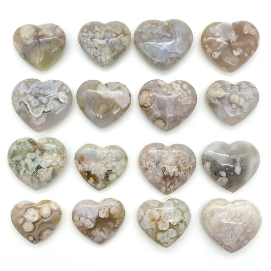 FLOWER AGATE Heart