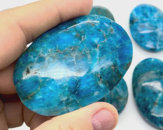 BLUE APATITE Palm Stone