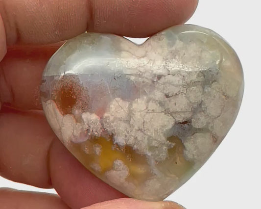 FLOWER AGATE Heart