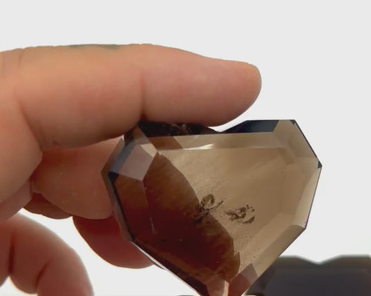 FACETED SMOKY QUARTZ Heart